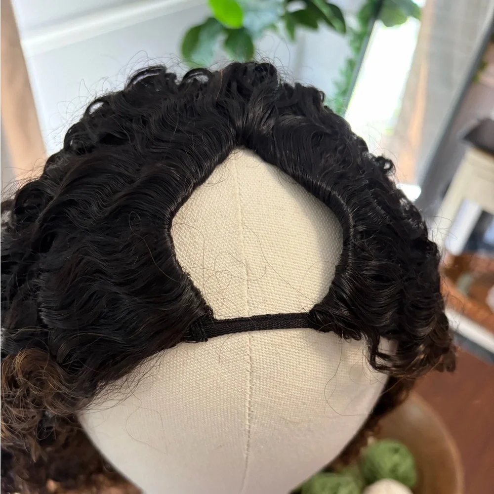 UNice InvisiBlend V part Jerry Curly& Kinky Curly Wig 16”